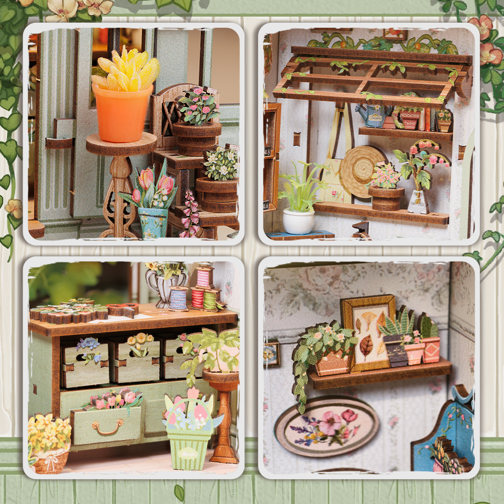 Champs-Élysées Florist | CUTEBEE DIY Book Nook Kit |