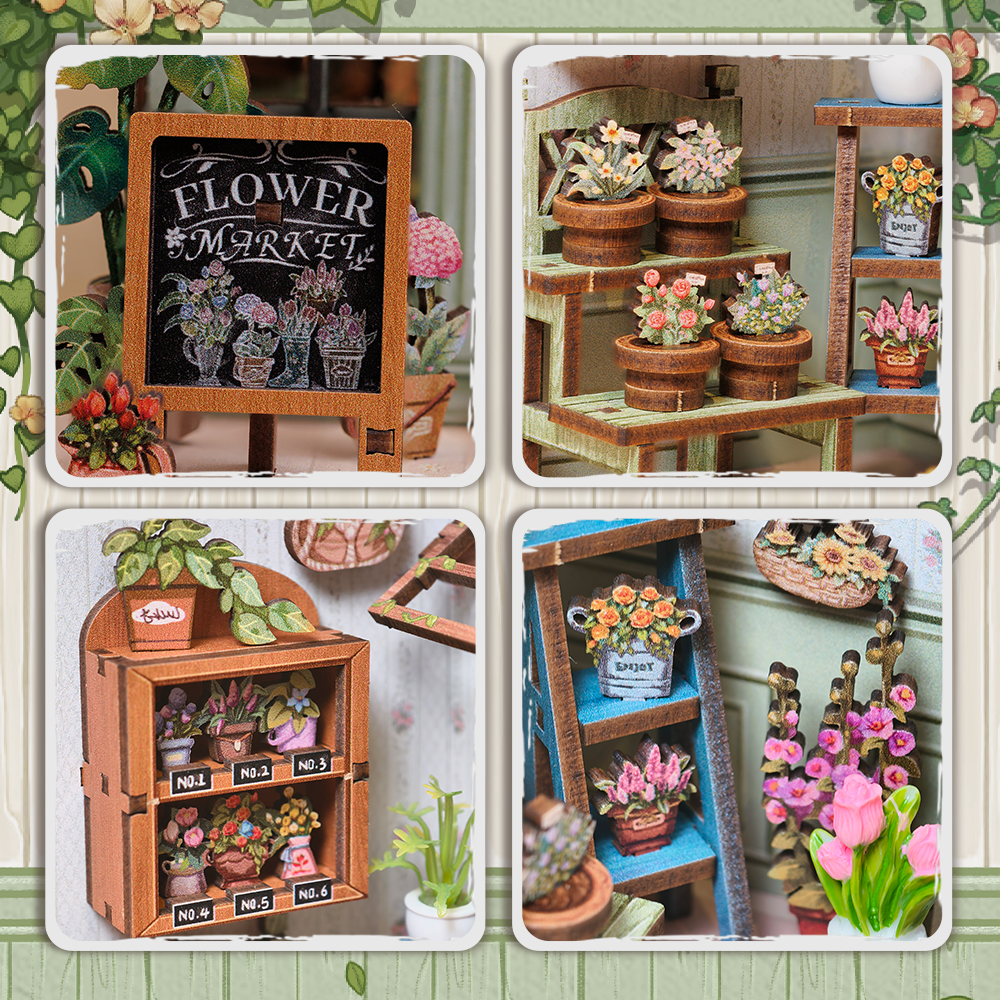Champs-Élysées Florist | CUTEBEE DIY Book Nook Kit |
