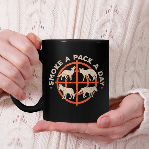 Coyote Hunting Smoke A Pack A Day Yote Hunter Coyote Beverage Mug