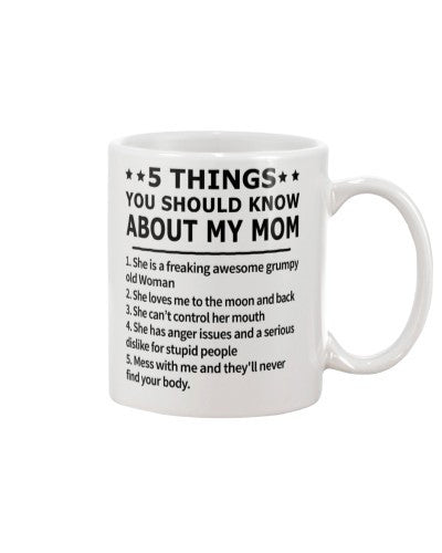 Son mug 5 things boy about my mom htte