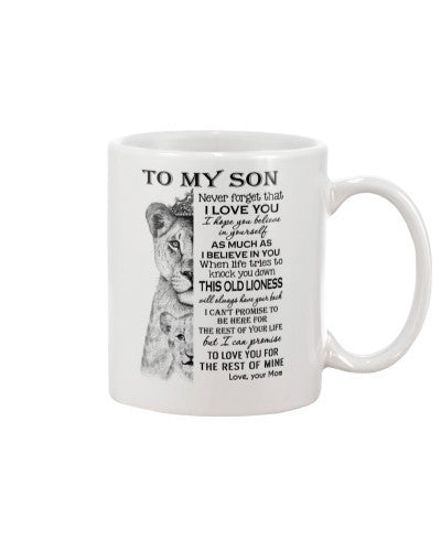 Son mug canvas son old lioness mom htte