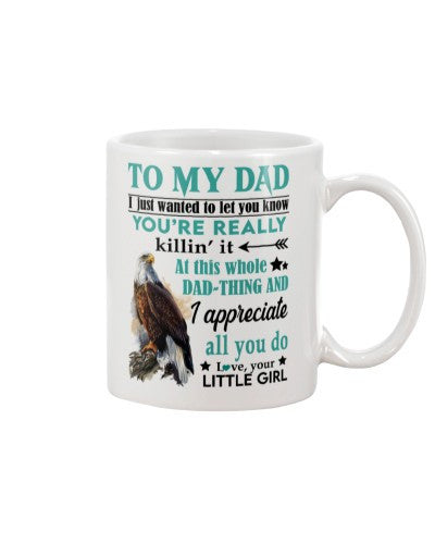 Daughter mug-mug eagle dad appreciate littlegirl htte