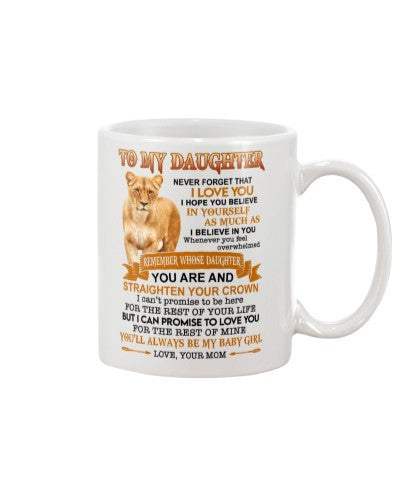Daughter mug daughter love promise mom dcub bth ngvt