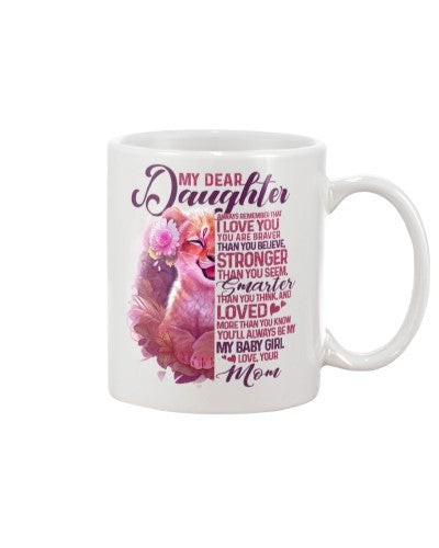 Daughter mug daughter stronger loved mom lchv