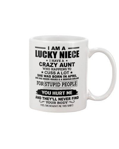 Daughter mug iaa lucky niece crazy aunt april ngvt