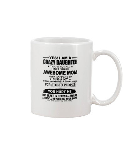 Daughter mug cal crazy daughter awesome mom htte