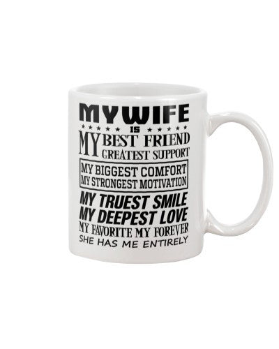 Husband mug wife greatest support htte