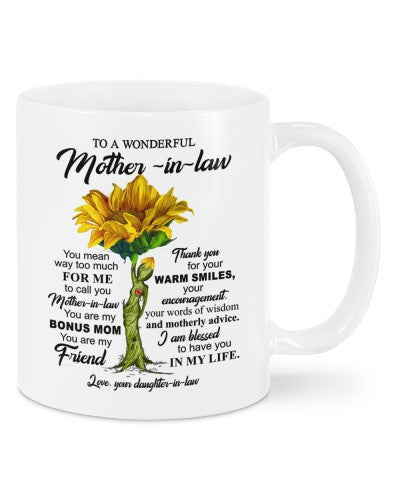 Daughter In Law mug-mug motheril smiles daughteril daua htte