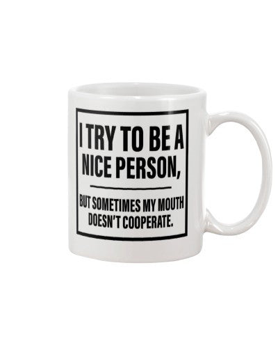 Grandmother mug try be nice person ntmn