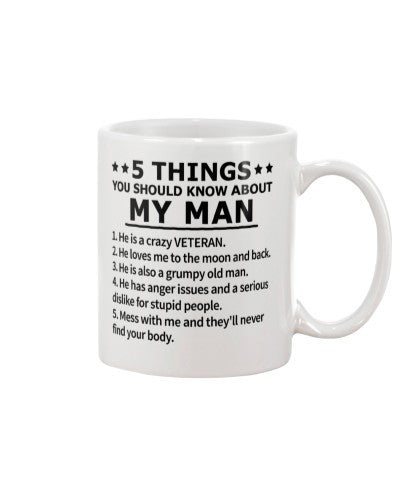 Husband mug 5 things know my man ngvt
