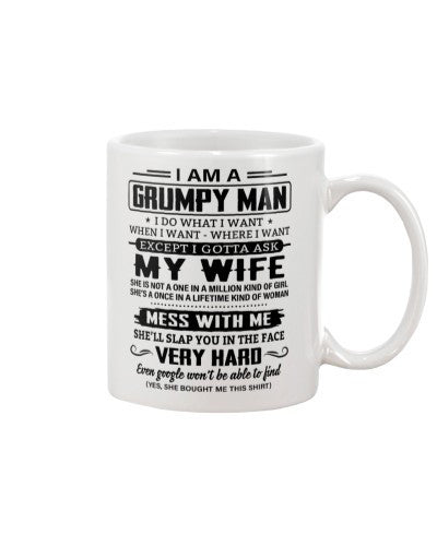 Husband mug iama grumpy man wife ntmn