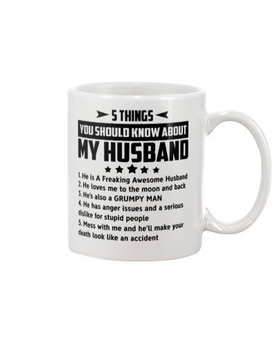 Husband mug 5 things should know husband ddub ntmn