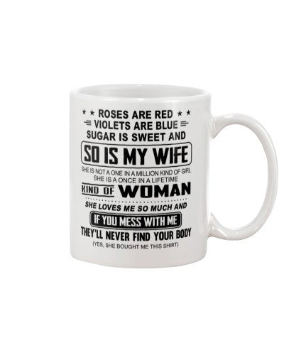 Wife mug roses violets wife ntmn
