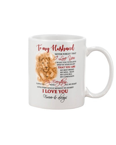 Husband mug husband never forget everything ntmn