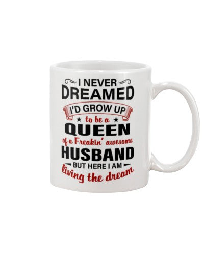 Husband mug queen of awesome husband diua ntmn