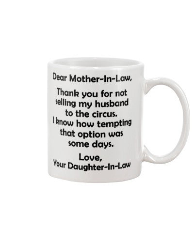 Daughter In Law mug tqh dmil thanks selling husband
