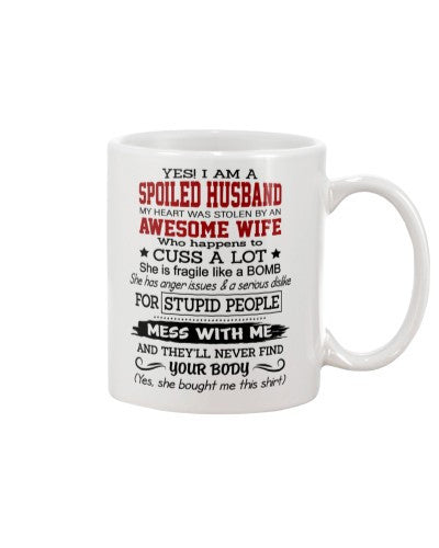 Wife mug tqh husband wife stupidpeople