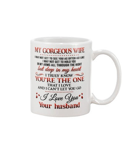 Husband mug to gorgeous wife love htte