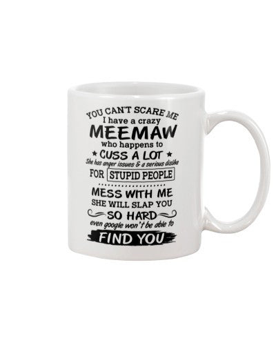 Grandmother mug scareme meemaw ngvt