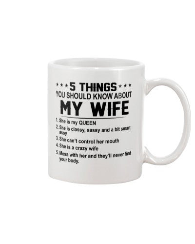 Wife mug 5 things mywife queen ntmn