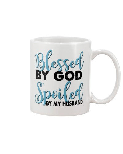 Husband mug blessed god spoiled husband ntmn