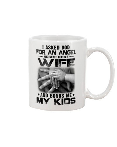 Husband mug iag angel wife kids ntmn