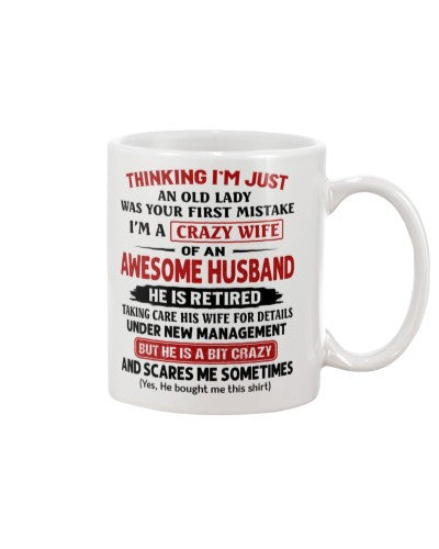 Husband mug thinking wife husband retired crazy ntmn
