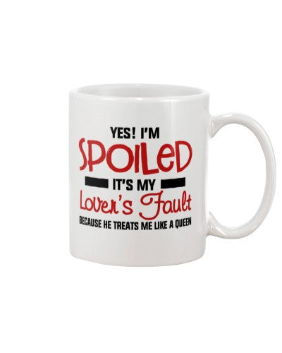 Husband mug spoiled lover like queen lchv