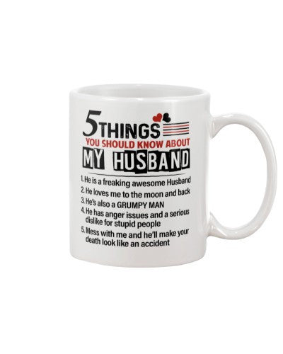 Husband mug 5 things husband grumpy deua htte