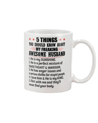Husband mug 5 things freaking awesome husband ntmn