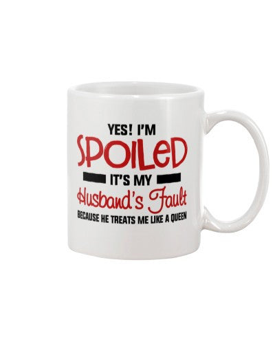 Husband mug spoiled husband like queen lchv