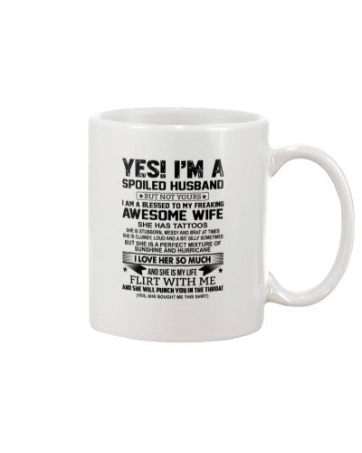 Husband mug spoiled husband wife tattoos flirt ngvt
