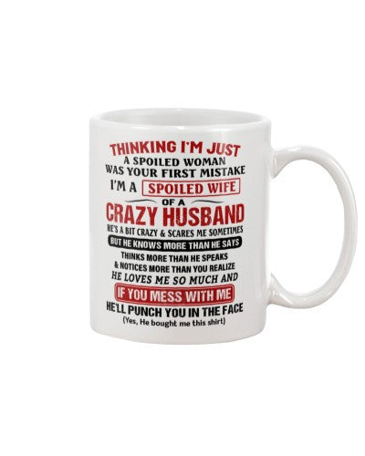 Husband mug husband cazy spoiled wife ngvt