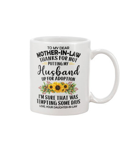 Daughter In Law mug mother inlaw adoption daughter htte