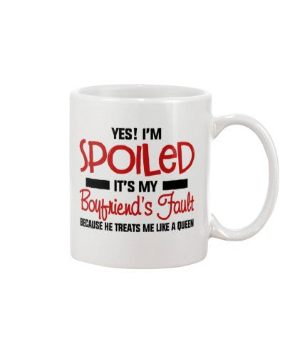 Husband mug spoiled boyfriend like queen lchv