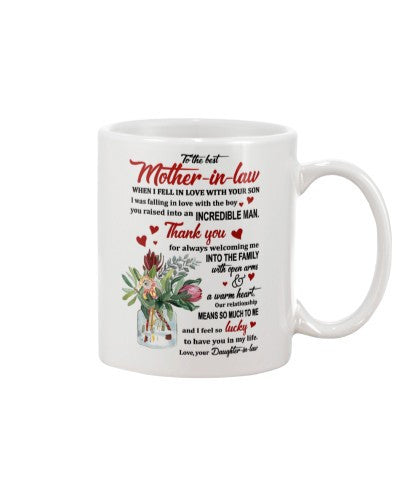 Daughter In Law mug mother in law thankyou daughter ngvt