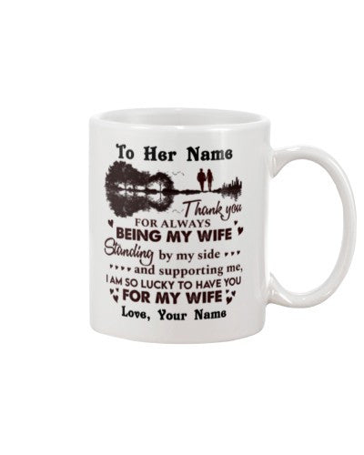 Wife mug tqh wife lucky husband deua