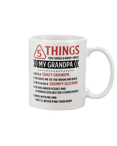Granddaughter Mug- 5 things grandpa body daua ntmn 1