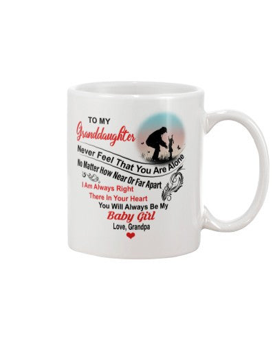 Granddaughter Mug- tqh granddau heart baby girl grandpa 1