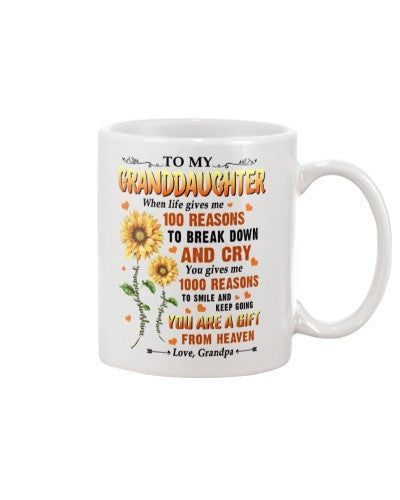 Granddaughter Mug- granddau 100 reasons grandpa ngnh