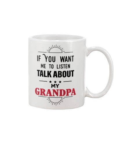 Granddaughter Mug- granddau talk about grandpa diub ngvt