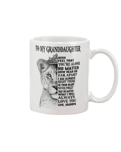Granddaughter Mug- granddau heart grandpa dhub ngnh