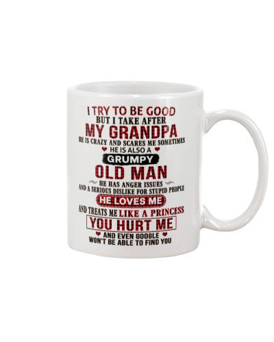 Granddaughter Mug- try grandpa oldman loves djud ntmn