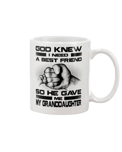 Granddaughter Mug- god best granddau grandpa htte