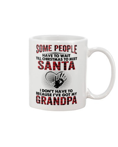 Granddaughter Mug- some chirstmas santa grandpa ddud ntmn