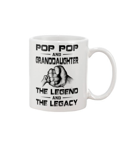 Granddaughter Mug- poppop granddau legend and legacy htte