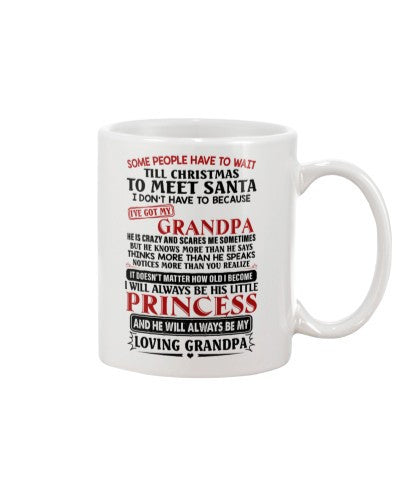 Granddaughter Mug- santa grandpa princess dgud htte