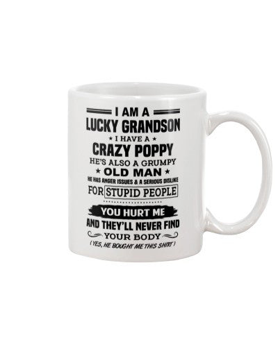 Granddaughter Mug- lucky grandson poppy yourbody htte