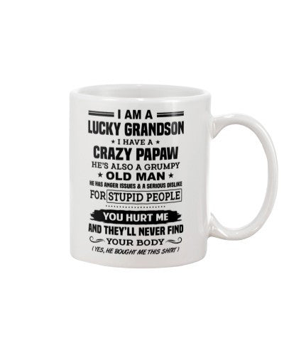 Granddaughter Mug- lucky grandson papaw yourbody htte