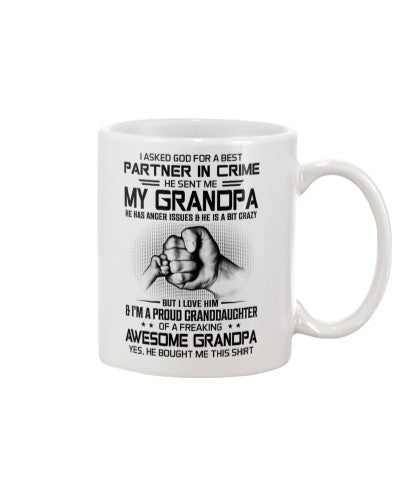 Granddaughter Mug- bestpartner granddau grandpa proud htte